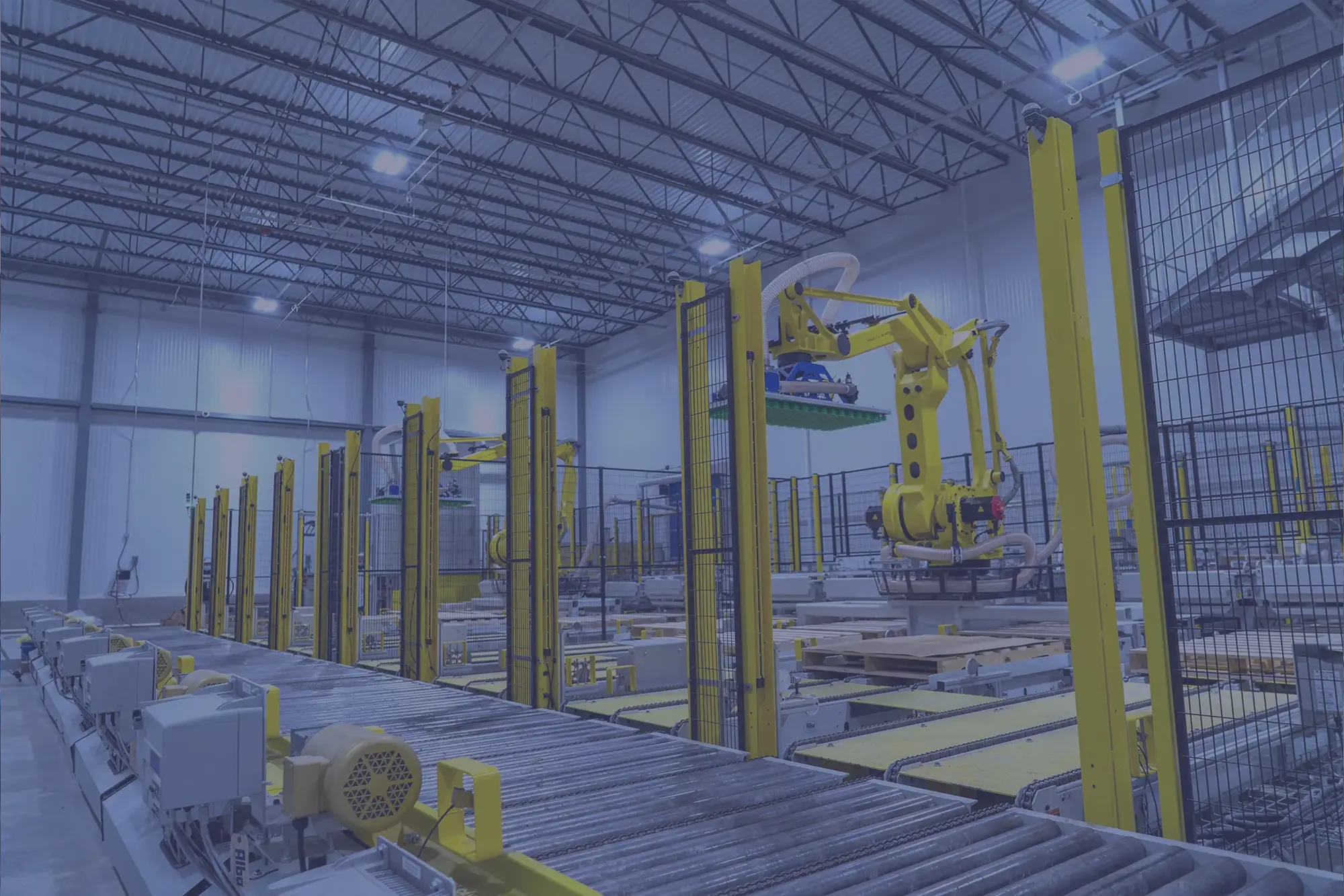FANUC robotic palletizing cell integrated by Think-PLC
