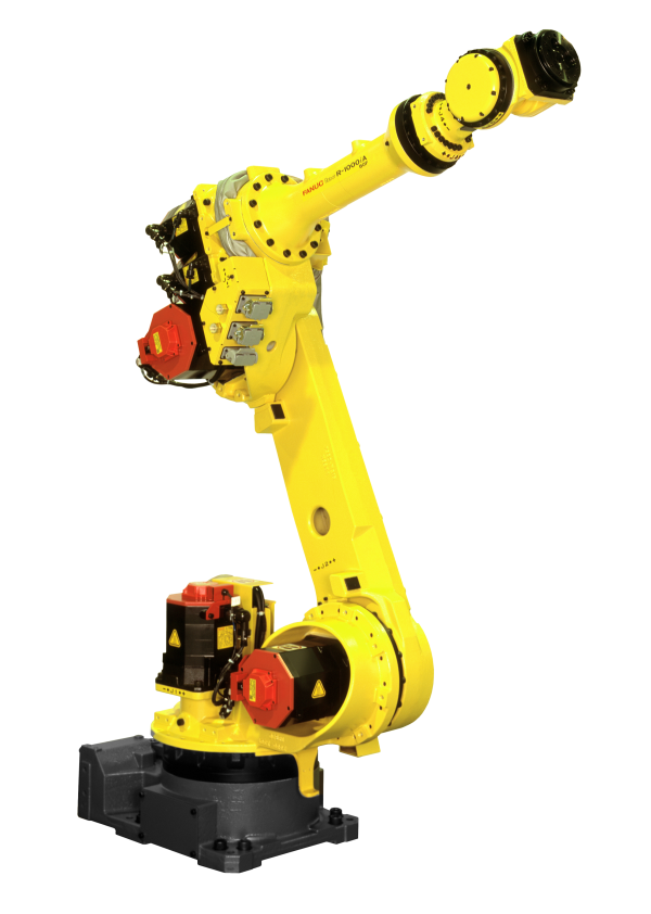 FANUC R-1000iA industrial robot modelled in ROBOGUIDE simulation