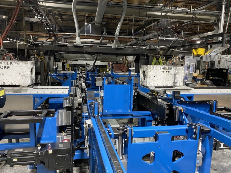 Transfer line installed at a customer plant