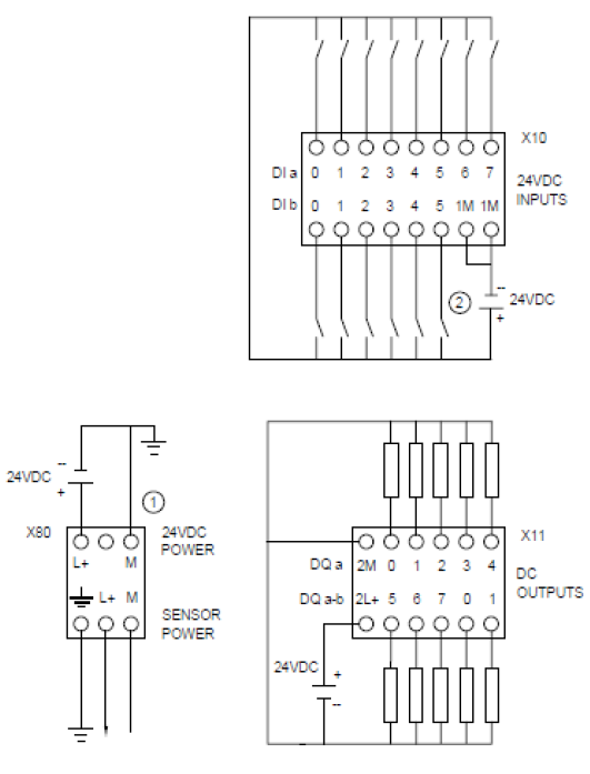 CPU 1214C DC/DC/DC wiring diagram