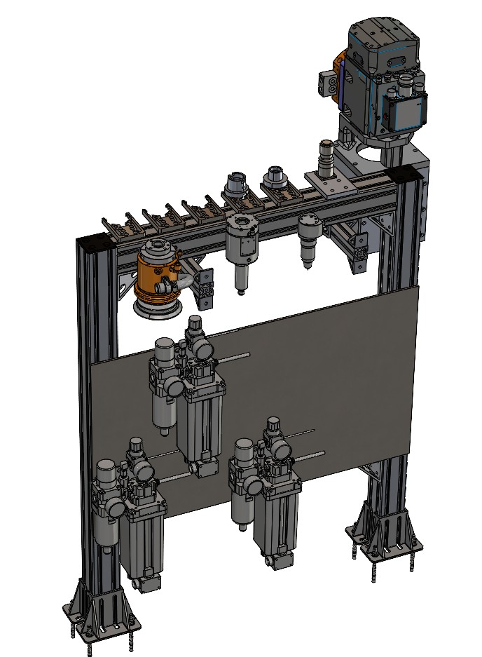 Tool rack - rear three-quarter view