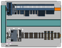 Backpan layout with a representative I/O fill