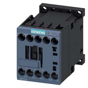 SIRIUS 3RT2 Power Contactor, S00, AC-3 9 A / 4 kW, 3-Pole, 1 NO Aux, 24 V DC Coil, Screw